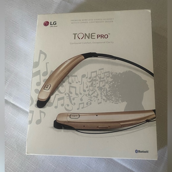 LG-HBS-770 Bluetooth Tone Pro Wireless Headphones-Gold - Picture 2 of 5